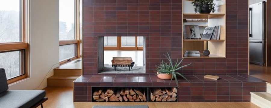 Double-Height Gas Fireplace Designs